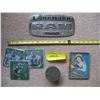 Image 1 : LOT of MISC. COLLECTIBLES - Can,  Coasters,  Rose town Advertising Picture and Ram Emblem
