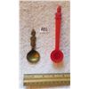 Image 1 : 1950's brass Nabob tea spoon with genie with red plastic scoop