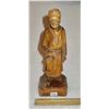 Image 1 : hand carved man with lantern - 12" tall