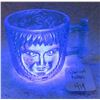 Image 1 : 1880's "Findlay Glass" uranium glass child's face mug with face on both sides