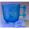 Image 6 : 1880's "Findlay Glass" uranium glass child's face mug with face on both sides