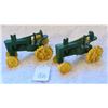 Image 1 : cast iron pair of John Deere 4" tractors
