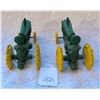 Image 2 : cast iron pair of John Deere 4" tractors