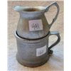 Image 2 : antique pewter mug and creamer cup
