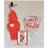 Image 1 : Bartlett and Collins large Coca-Cola glass, NOS deck of cards (sealed) and santa drink cup