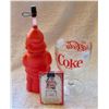 Image 2 : Bartlett and Collins large Coca-Cola glass, NOS deck of cards (sealed) and santa drink cup