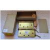 Image 1 : NOS Stanley full mortise hinges with screws in original box - 4-1/2"x4-1/2"