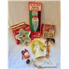 Image 1 : vintage Christmas ornaments - angel tree topper, box of snow