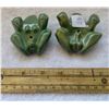 Image 2 : pair of anthropomorphic naughty frogs - ceramic