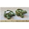 Image 3 : pair of anthropomorphic naughty frogs - ceramic