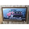 Image 1 : promo dealership advertising Chevy S-10 truck - metal frame - 34"x20.5"