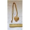 Image 1 : gold toned heart necklace
