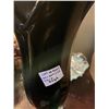Image 4 : 1 beautiful, black, art glass, heavy, tulip style vase, with polished base