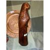 Image 4 : Collection of 9 assorted, vintage, wood carved pieces, including candle stick holders, vase, dishes,