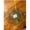 Image 2 : Vintage hand crafted, stretched, art glass dish, with polished bottom. Also had beautiful aqua blue 