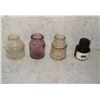 Image 1 : Ink and antique Ink Wells  One reads Underwood.  Purple one says Cheserborough Mfc Co Vaseline