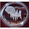 Image 1 : 1992 Kingston Stagecoach Silver Dollar. 175th Anniversary of the first stagecoach service from Kings