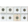 Image 2 : Lot of 8 Canadian George V Silver 10 Cents. Includes 1913 Small Leaves, 1919, 1920, 1928, 1929, 1930