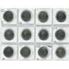 Image 2 : Lot of 12 Canadian Nickel Dollars. Includes 1968, 1969, 1970 Manitoba, 1971 BC, 1972, 1973 PEI, 1974