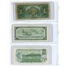 Image 2 : 3 Canadian 1 dollar bills - 1937 Gordon/Towers - F/M 1323533, 1954 Beattie/Rasminsky - T/Z 3013385 &