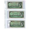 Image 1 : 3 Canadian Centennial 1967, 1 dollar bills - Beattie/Rasminsky - S/O 7746018 & Replacement B/M 16515