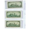 Image 2 : 3 Canadian Centennial 1967, 1 dollar bills - Beattie/Rasminsky - S/O 7746018 & Replacement B/M 16515