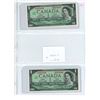 Image 1 : 2 Sequential 1967 Canadian Centennial 1 dollar bills - Beattie/Rasminsky - G/P 0474095-96