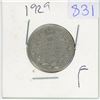 Image 1 : 1929 Canadian silver 25 cent coin