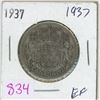 Image 1 : 1937 Canadian 50 cent silver coin