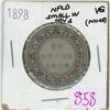 Image 1 : 1898 Canadian, Newfoundland 50 cent silver coin