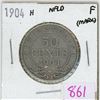 Image 1 : 1904  Canadian, Newfoundland 50 cent silver coin