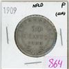 Image 1 : 1909  Canadian, Newfoundland 50 cent silver coin