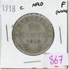 Image 1 : 1918  Canadian, Newfoundland 50 cent silver coin