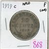 Image 1 : 1919  Canadian, Newfoundland 50 cent silver coin