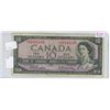 Image 1 : 1954 Canadian replacement 10 dollar bill - Beattie/Rasminsky - B/D 1641135
