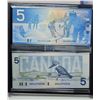 Image 4 : Lasting Impression Collectors set - 1986 and 2002 Canadian uncirculated $5 bills with matching seria