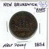 Image 1 : 1854 New Brunswick 1/2 penny token