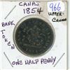 Image 1 : 1854 Upper Canada Bank 1/2 penny token