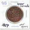 Image 1 : 1857 Upper Canada Bank 1/2 penny token