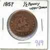 Image 1 : 1857 Upper Canada Bank 1/2 penny token