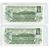 Image 3 : 4 consecutive 1973 Canadian $1 bills - Crow/Bouey - BCA prefix - 4409575-78