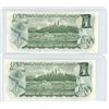 Image 5 : 4 consecutive 1973 Canadian $1 bills - Crow/Bouey - BCA prefix - 4409575-78