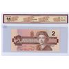 Image 2 : 1986 Graded Canadian $2 bill - Thiessen/Crow - BRF prefix - 9900695 - UNC 64