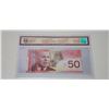 Image 2 : 2004 Graded Canadian $50 bill - Jenkins/Dodge - AHA prefix - 4946592 - UNC 63