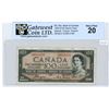 Image 1 : 1954 Graded Canadian "Devils face" $100 bill - Coyne/Towers - A/J prefix - 0612185 - VF20