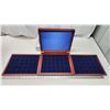 Image 5 : Lighthouse wooden, 90 coin (39x39mm) presentation case, w/ 3 trays, magnetic catch and mahogany fini