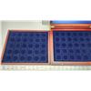 Image 6 : Lighthouse wooden, 90 coin (39x39mm) presentation case, w/ 3 trays, magnetic catch and mahogany fini