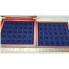 Image 7 : Lighthouse wooden, 90 coin (39x39mm) presentation case, w/ 3 trays, magnetic catch and mahogany fini