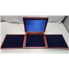 Image 6 : Lighthouse wooden, 144 coin (30x30mm) presentation case, w/ 3 trays, magnetic catch and mahogany fin