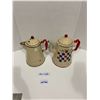 Image 1 : Vintage Enamel Teapot and Coffeepot